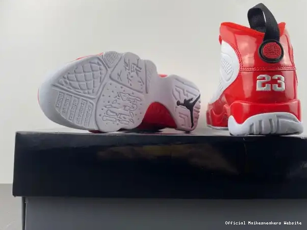 Official Maikesneakers White Red 9 Retro Air Gym Jordan 302370-160 0323